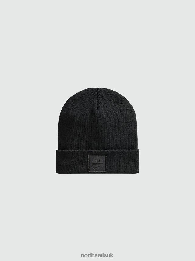 Men Black Accessories 4D6N751 North Sails ORGANIC COTTON BEANIE