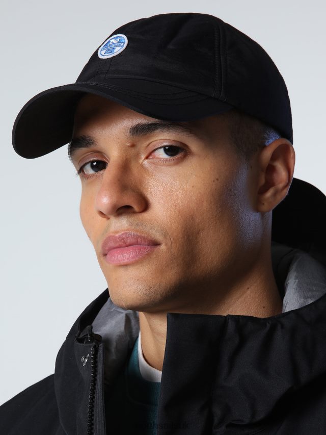 Men Black Accessories 4D6N755 North Sails RECYCLED NYLON CAP
