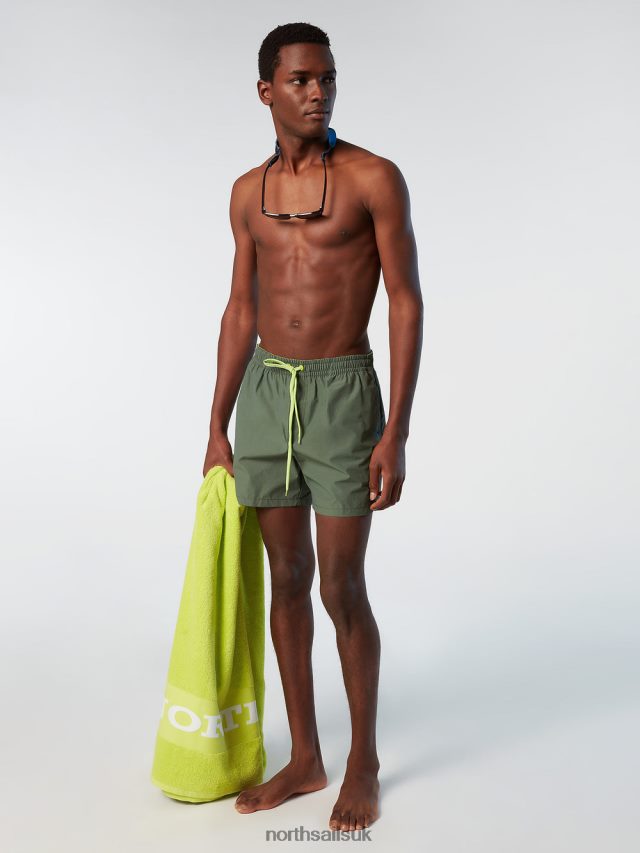 Men Military green Beachwear 4D6N392 North Sails SWIM SHORTS WITH LOGO PATCH
