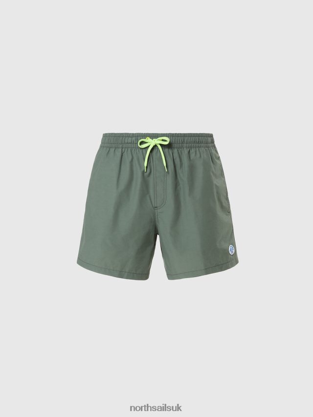 Men Military green Beachwear 4D6N392 North Sails SWIM SHORTS WITH LOGO PATCH