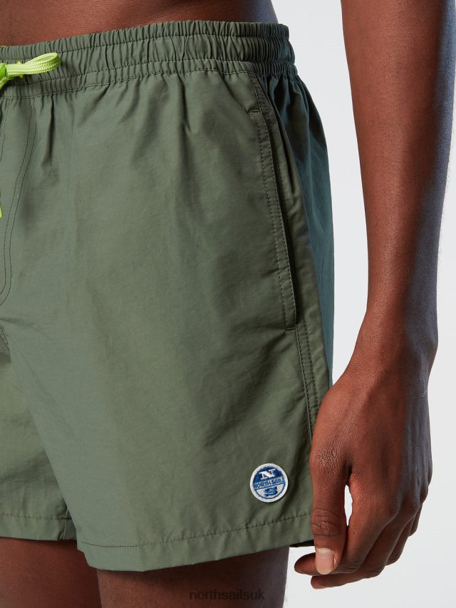 Men Military green Beachwear 4D6N392 North Sails SWIM SHORTS WITH LOGO PATCH