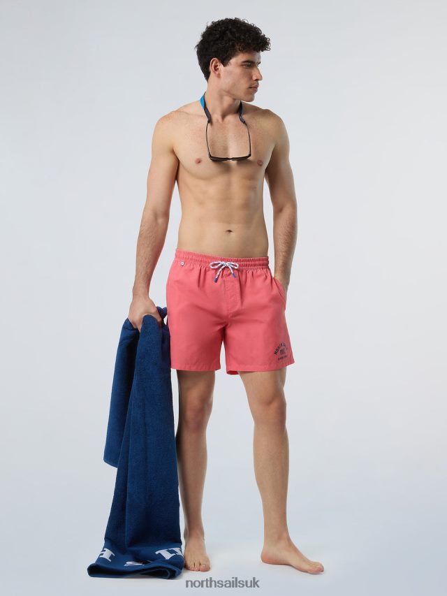 Men Spiced coral Beachwear 4D6N396 North Sails WASHED FABRIC SWIM SHORTS