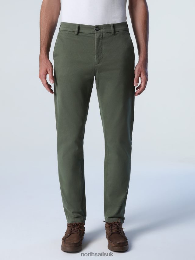Men Bronze green Clothing 4D6N799 North Sails SLIM-FIT CHINOS