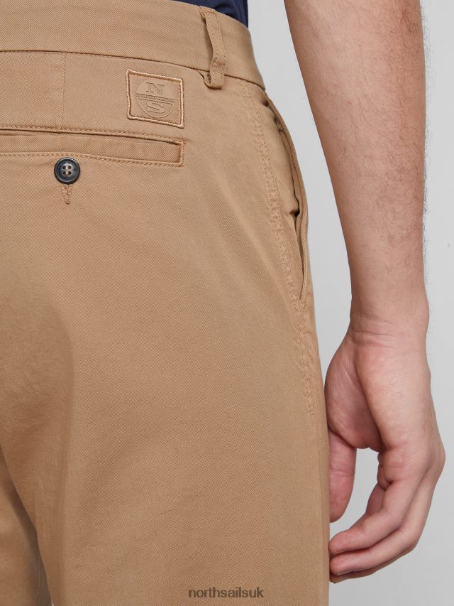 Men Camel Clothing 4D6N1172 North Sails SLIM-FIT CHINOS DEFENDER 1895