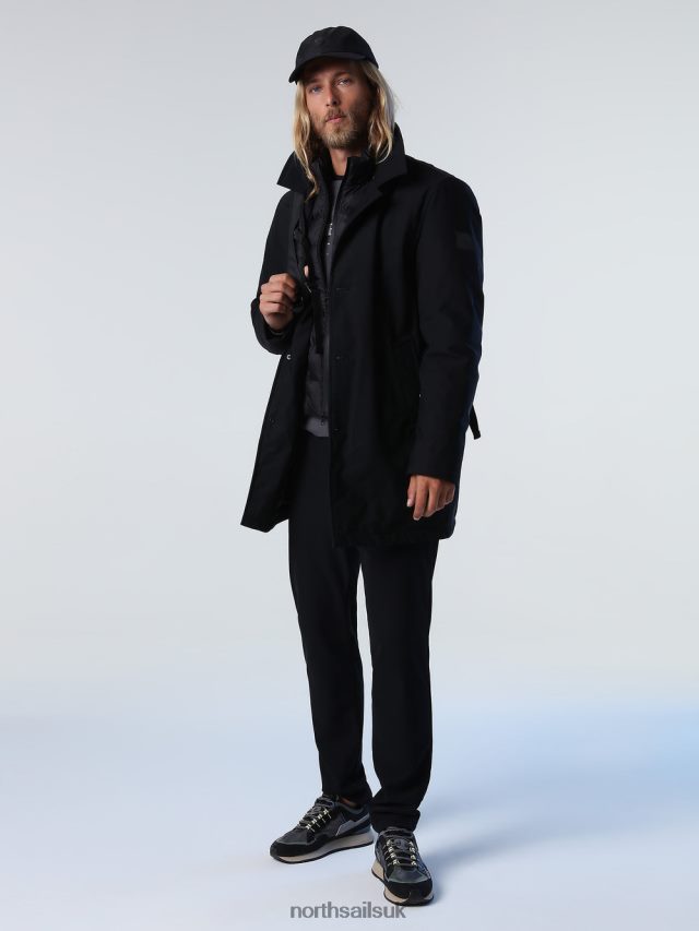 Men Black Clothing 4D6N1035 North Sails TECH TRENCH