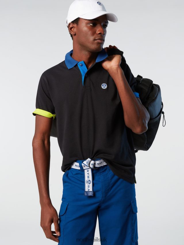 Men Black Clothing 4D6N104 North Sails Organic Cotton Polo Shirt NEW