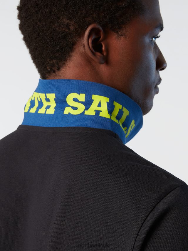 Men Black Clothing 4D6N104 North Sails Organic Cotton Polo Shirt NEW