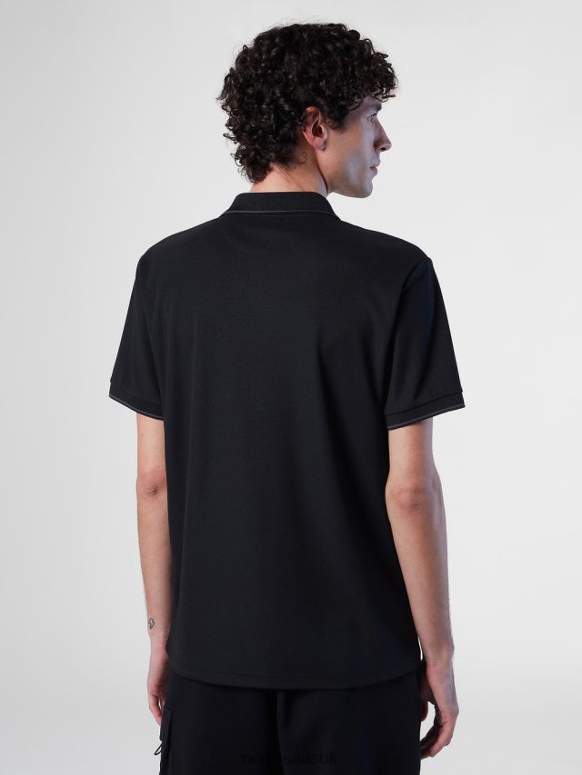 Men Black Clothing 4D6N106 North Sails COOLMAX POLO SHIRT