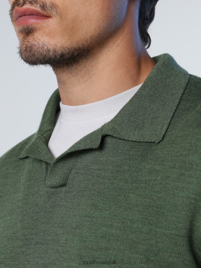 Men Bronze green Clothing 4D6N866 North Sails HYDROWOOL POLO SHIRT