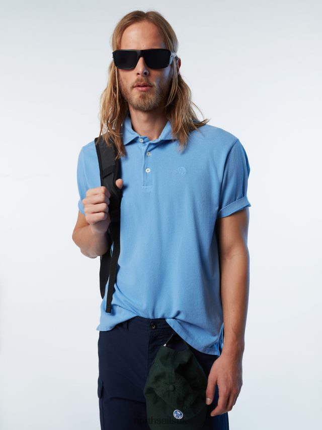 Men Cornflower blue Clothing 4D6N112 North Sails Organic Cotton Polo Shirt NEW
