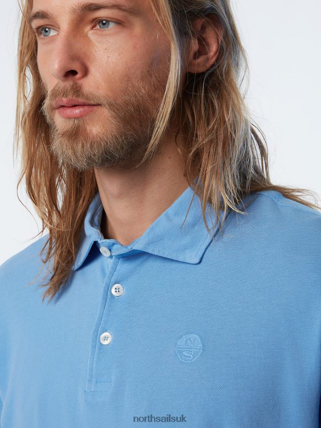 Men Cornflower blue Clothing 4D6N112 North Sails Organic Cotton Polo Shirt NEW