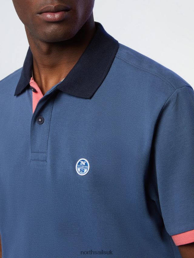 Men Dark denim Clothing 4D6N100 North Sails Organic Cotton Polo Shirt NEW