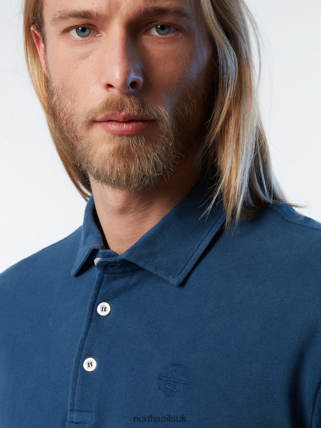 Men Dark denim Clothing 4D6N110 North Sails Organic Cotton Polo Shirt NEW