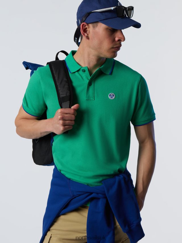 Men Garden green Clothing 4D6N69 North Sails Organic Cotton Polo Shirt SALE