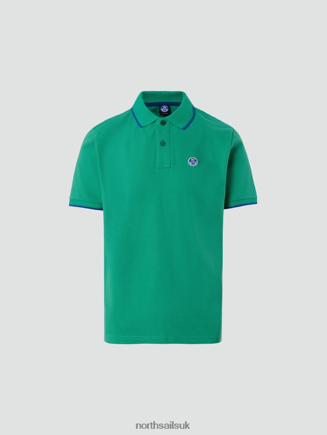 Men Garden green Clothing 4D6N69 North Sails Organic Cotton Polo Shirt SALE