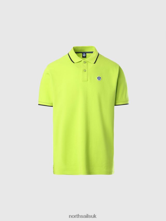 Men Lime Clothing 4D6N70 North Sails Organic Cotton Polo Shirt SALE