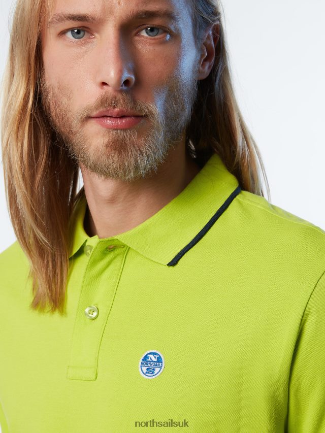 Men Lime Clothing 4D6N70 North Sails Organic Cotton Polo Shirt SALE