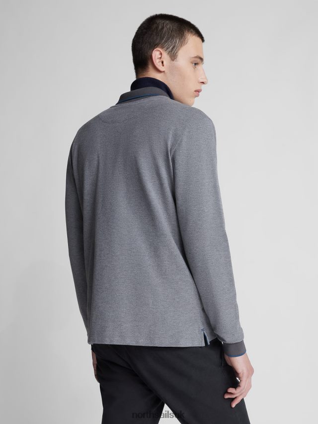 Men Medium grey melange Clothing 4D6N1304 North Sails ORGANIC PIQUE POLO SHIRT
