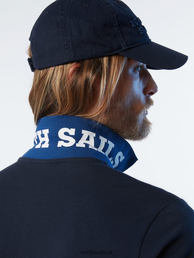 Men Navy blue Clothing 4D6N101 North Sails Organic Cotton Polo Shirt NEW