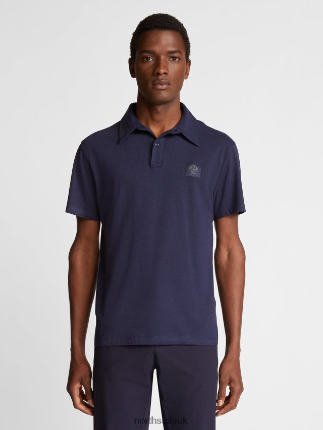 Men Navy blue Clothing 4D6N1070 North Sails COTTON AND BAMBOO POLO SHIRT