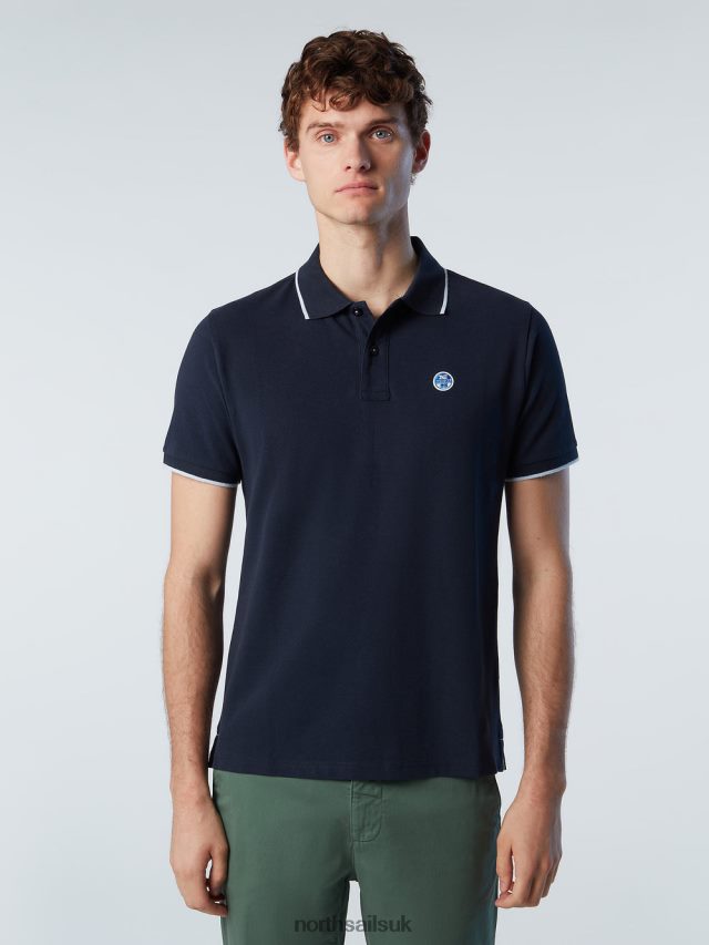 Men Navy blue Clothing 4D6N76 North Sails Organic Cotton Polo Shirt SALE