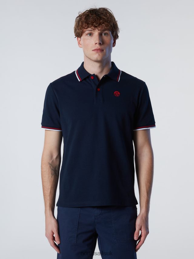 Men Navy blue Clothing 4D6N83 North Sails Organic Cotton Polo Shirt SALE