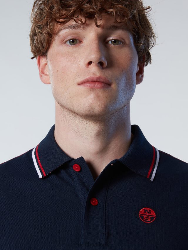Men Navy blue Clothing 4D6N83 North Sails Organic Cotton Polo Shirt SALE
