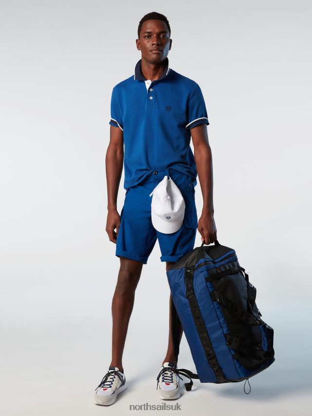 Men Ocean blue Clothing 4D6N113 North Sails Organic Cotton Polo Shirt NEW