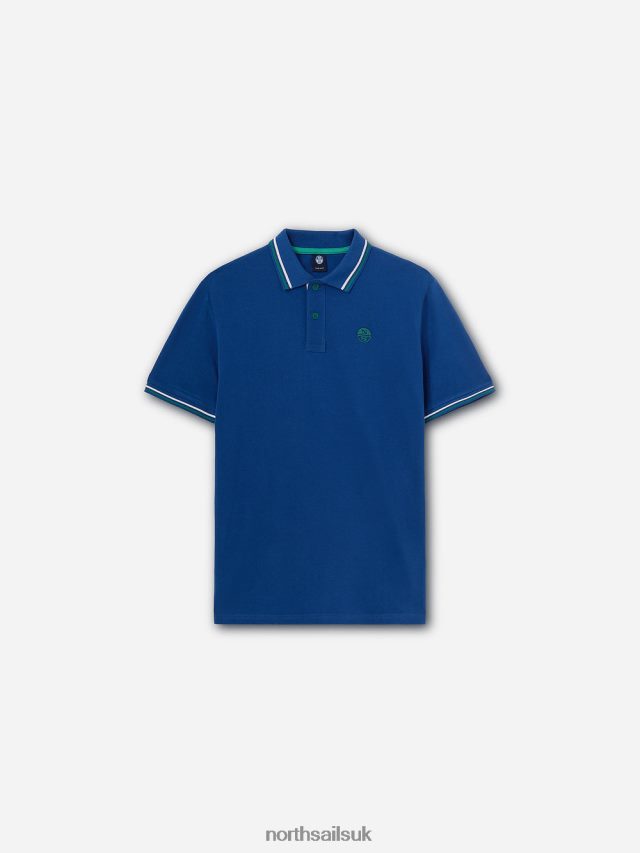 Men Ocean blue Clothing 4D6N1212 North Sails POLO WITH CONTRAST TRIMS