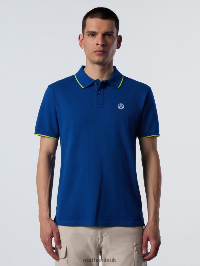 Men Ocean blue Clothing 4D6N75 North Sails Organic Cotton Polo Shirt SALE