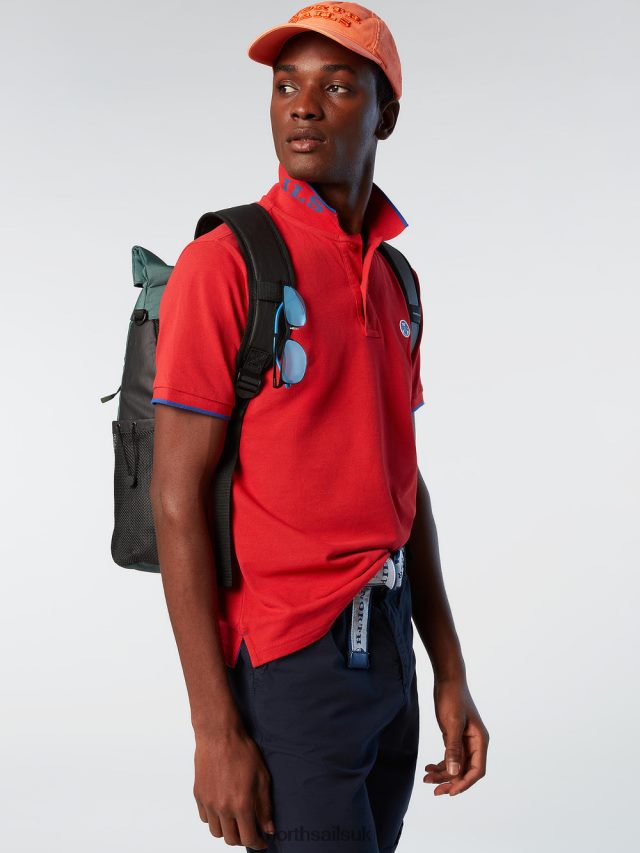 Men Red Clothing 4D6N68 North Sails Organic Cotton Polo Shirt SALE