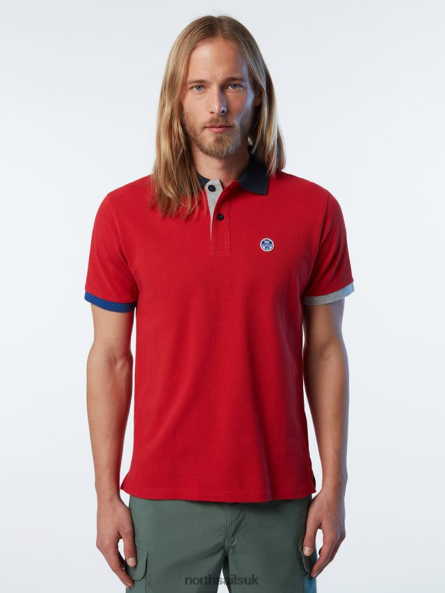Men Red Clothing 4D6N97 North Sails Organic Cotton Polo Shirt NEW