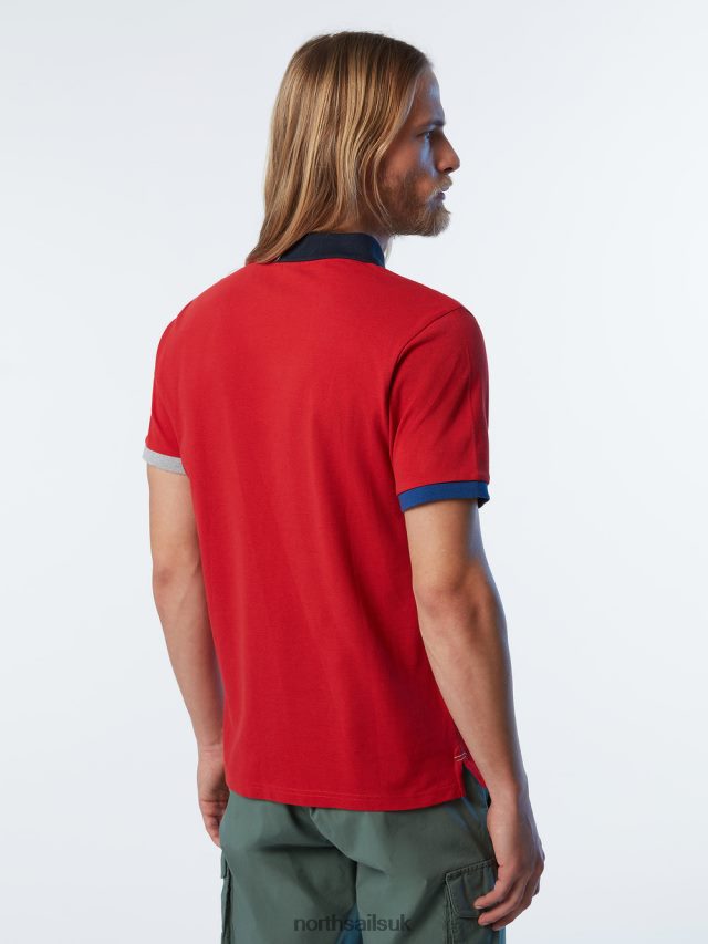 Men Red Clothing 4D6N97 North Sails Organic Cotton Polo Shirt NEW