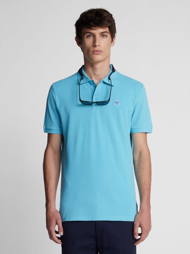 Men Sky blue Clothing 4D6N1202 North Sails POLO SHIRT WITH CHEST LOGO