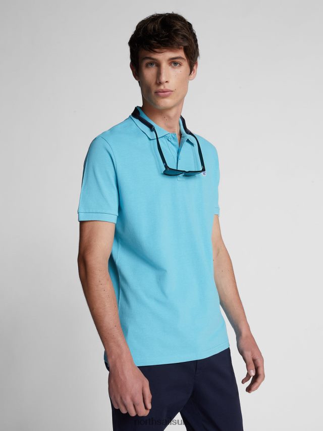 Men Sky blue Clothing 4D6N1202 North Sails POLO SHIRT WITH CHEST LOGO