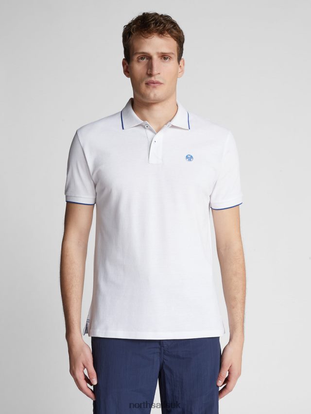 Men White Clothing 4D6N1050 North Sails PRINTED POLO SHIRT