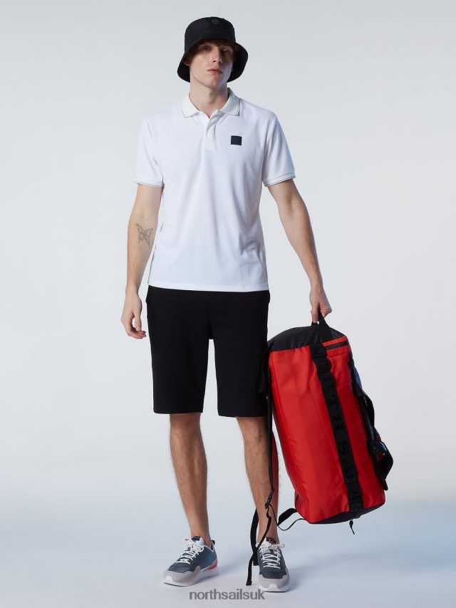 Men White Clothing 4D6N107 North Sails COOLMAX POLO SHIRT