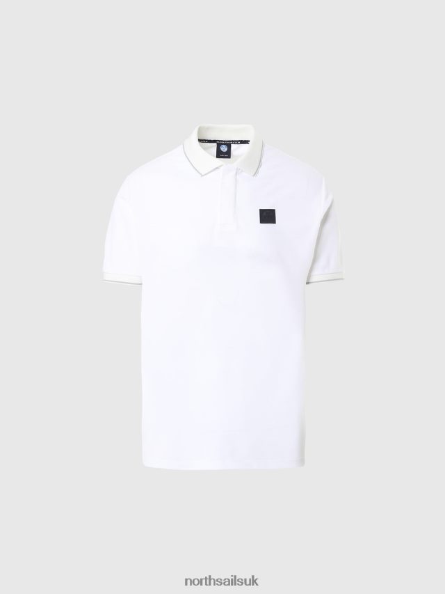 Men White Clothing 4D6N107 North Sails COOLMAX POLO SHIRT