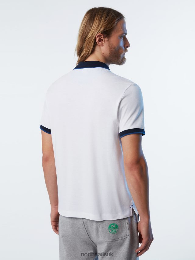 Men White Clothing 4D6N114 North Sails Organic Cotton Polo Shirt NEW