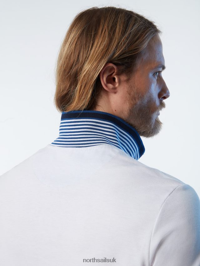 Men White Clothing 4D6N114 North Sails Organic Cotton Polo Shirt NEW