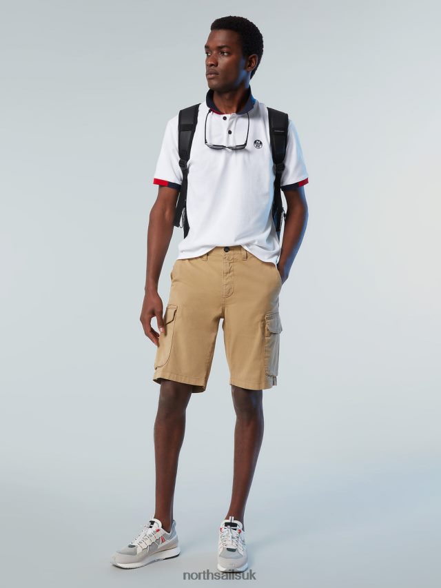 Men White Clothing 4D6N116 North Sails Organic Cotton Polo Shirt NEW