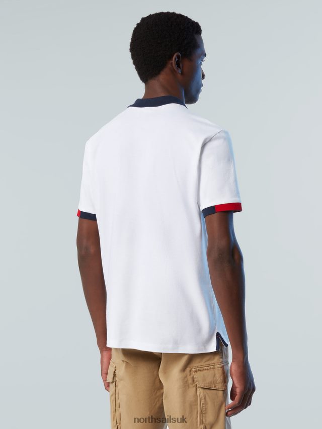Men White Clothing 4D6N116 North Sails Organic Cotton Polo Shirt NEW
