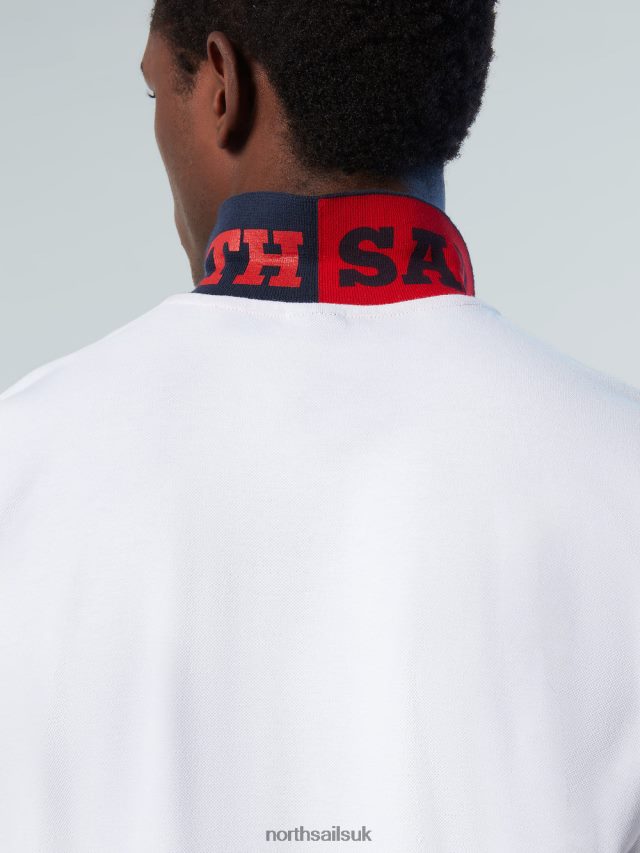 Men White Clothing 4D6N116 North Sails Organic Cotton Polo Shirt NEW