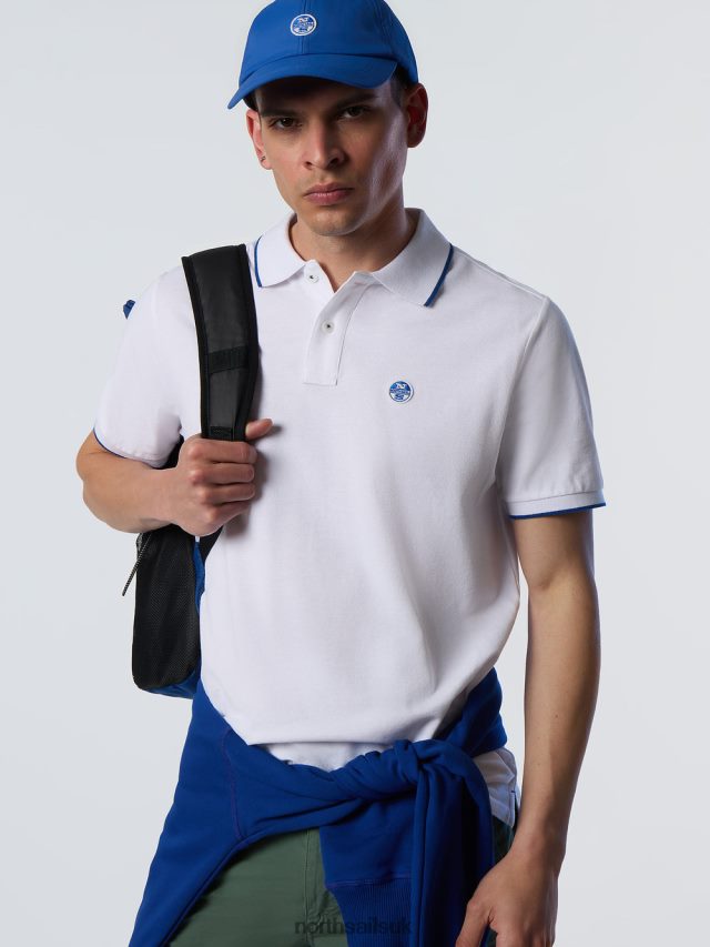 Men White Clothing 4D6N67 North Sails Organic Cotton Polo Shirt SALE
