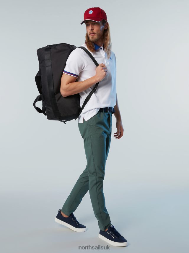 Men White Clothing 4D6N81 North Sails Organic Cotton Polo Shirt SALE