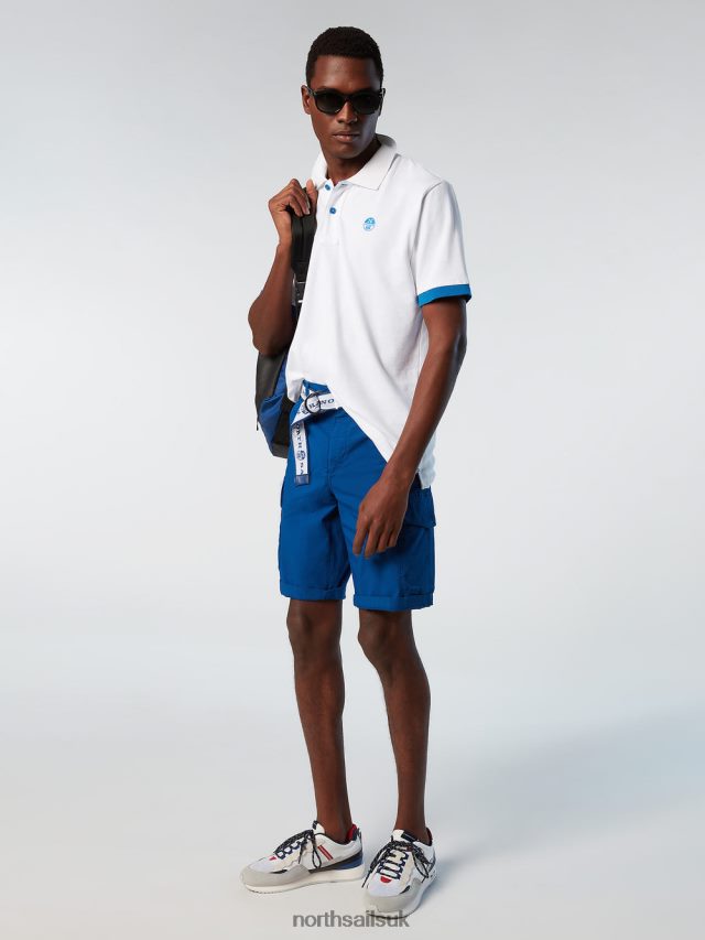 Men White Clothing 4D6N8 North Sails Organic Cotton Polo Shirt SALE