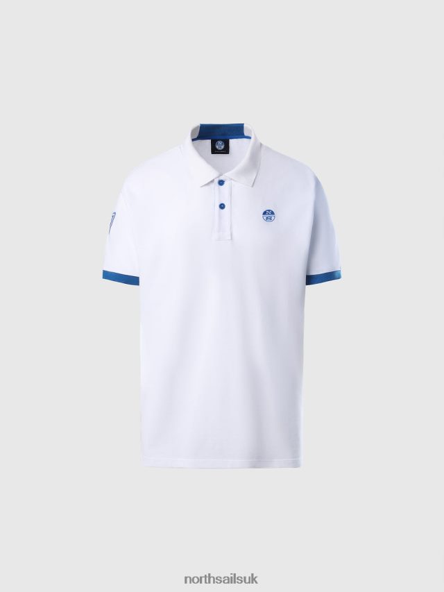 Men White Clothing 4D6N8 North Sails Organic Cotton Polo Shirt SALE