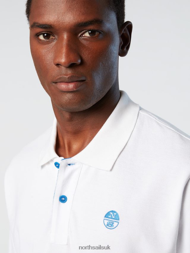 Men White Clothing 4D6N8 North Sails Organic Cotton Polo Shirt SALE