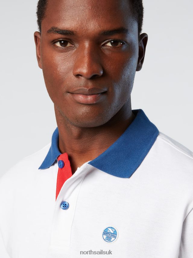 Men White Clothing 4D6N96 North Sails Organic Cotton Polo Shirt NEW