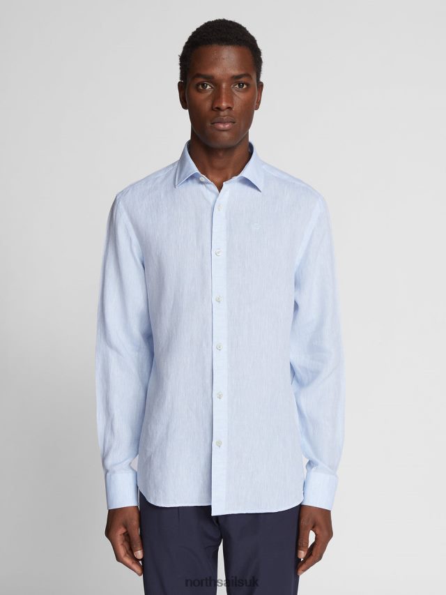 Men Cool blue Clothing 4D6N1181 North Sails LINEN SHIRT